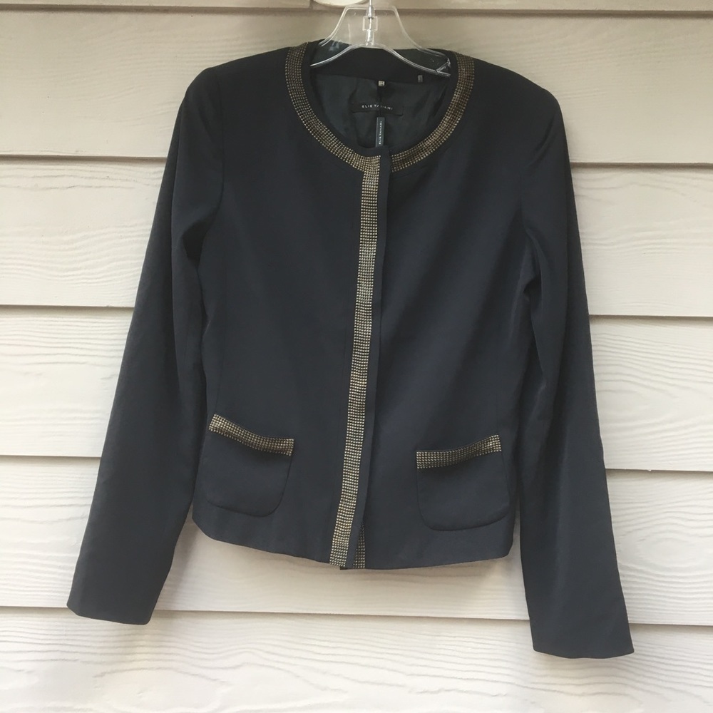 NWT Elie Tahari studded blazer jacket size 8